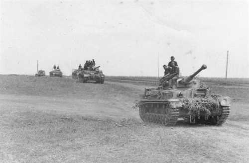 German medium tanks on the roll