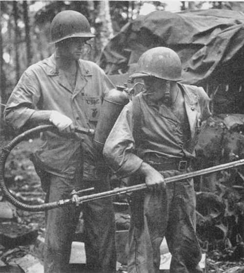 Cpt. Blake with japanese flamethrower
